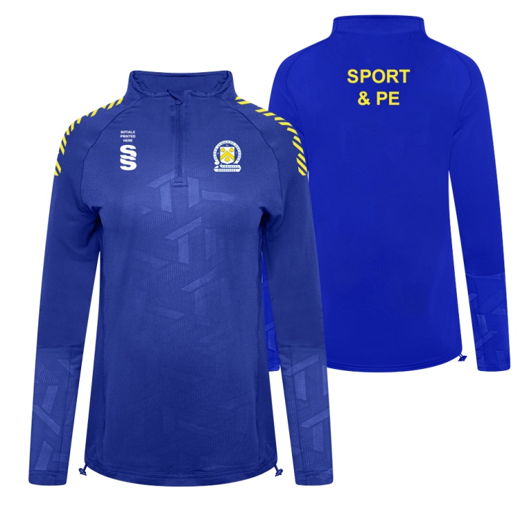 PSC Sport & PE - Impact 1/4 Zip Performance Top - Royal  - Ladies Fit
