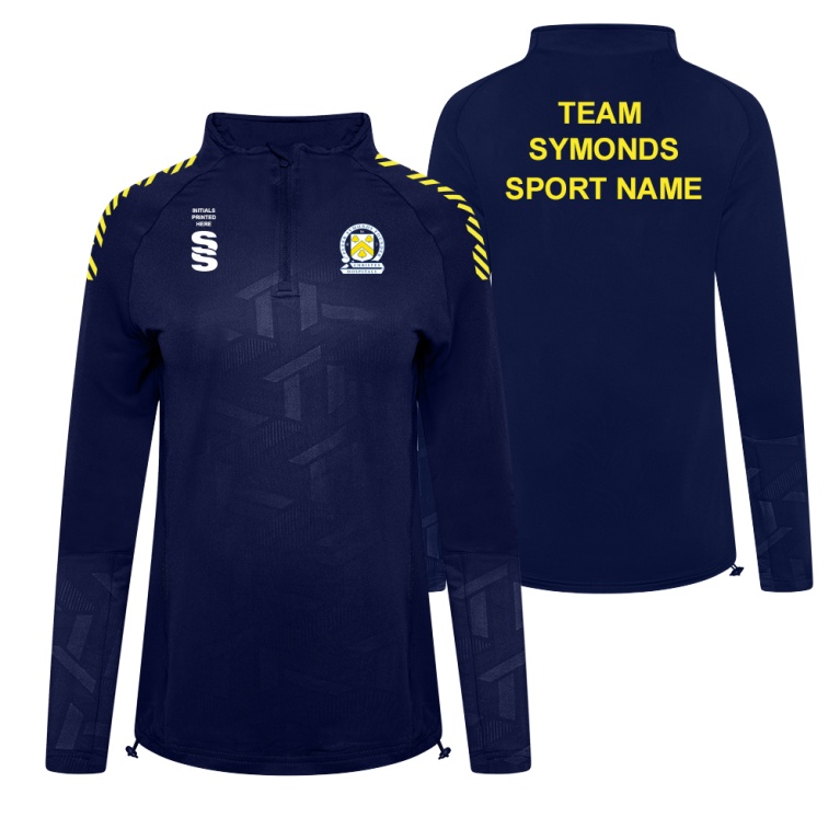 PSC Students - Impact 1/4 Zip Performance Top - Navy - Ladies Fit