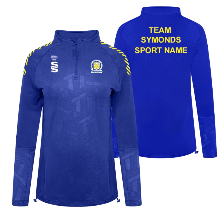 PSC Students - Impact 1/4 Zip Performance Top - Royal  - Ladies Fit
