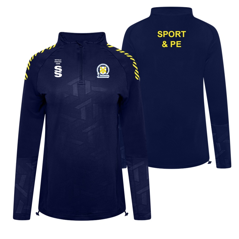PSC Sport & PE - Impact 1/4 Zip Performance Top - Navy - Ladies Fit