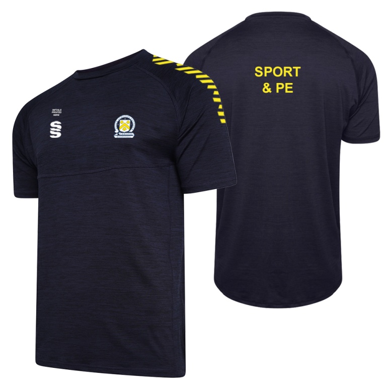 PSC Sport & PE - Dual Gym T-shirt - Navy - Unisex Fit