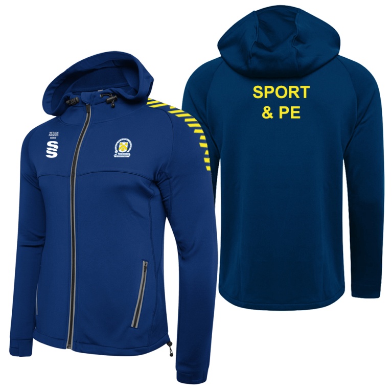 PSC Sport & PE - Dual Full Zip Hoody - Royal - Unisex Fit
