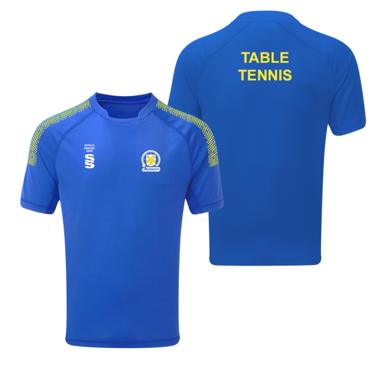 PETER SYMONDS COLLEGE - TABLE TENNIS SHIRT - Men's/Juniors Fit