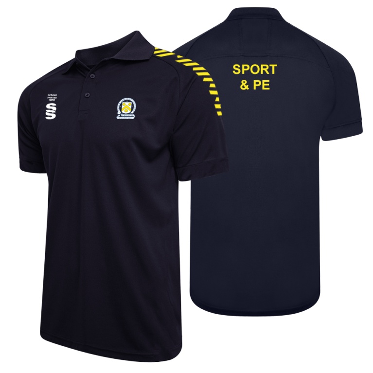 PSC Sport & PE - Dual Solid Colour Polo : Navy